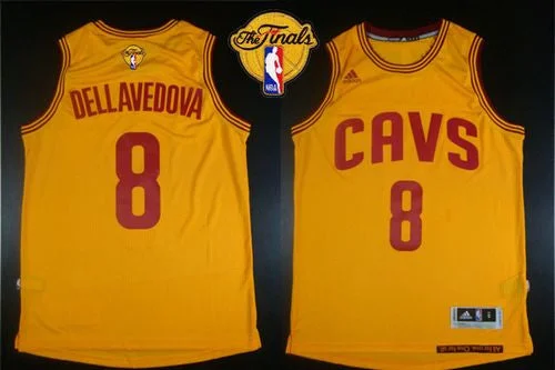 Basketball Jersey for Limited Edition Apparel-Revolution 30 Cavaliers #8 Matthew Dellavedova Gold The Finals Patch Stitched Basketball Jersey