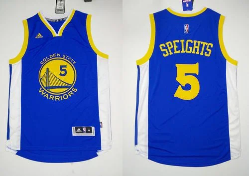 Personalized Basketball Jersey for Fans-Revolution 30 Warriors #5 Marreese Speights Blue Stitched Basketball Jersey