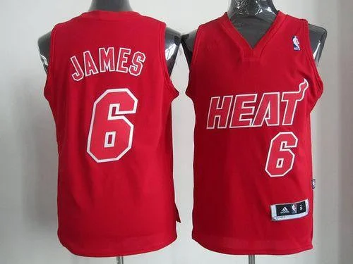 Basketball Jersey for Special Edition Basketball Jerseys-Heat #6 LeBron James Red Big Color Fashion Stitched Basketball Jersey