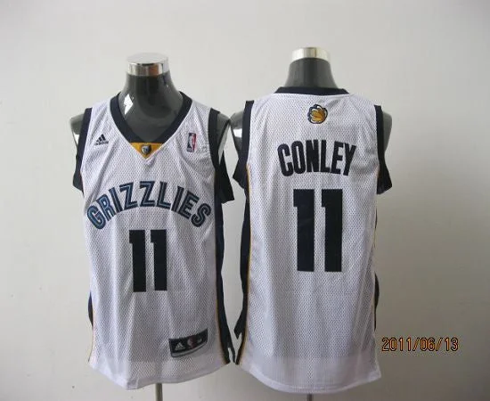 Basketball Jersey for Special Edition Fan Gear-Grizzlies #11 Michael Conley Revolution 30 White Stitched Basketball Jersey