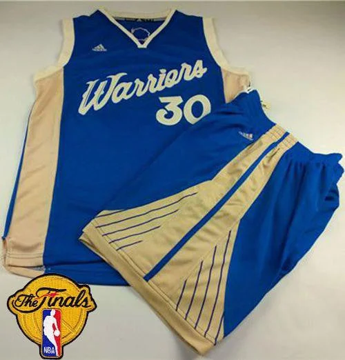 Basketball Jersey for Gift Ideas for Basketball Fans-Warriors #30 Stephen Curry Blue 2015-2016 Christmas Day A Set The Finals Patch Stitched Basketball Jersey