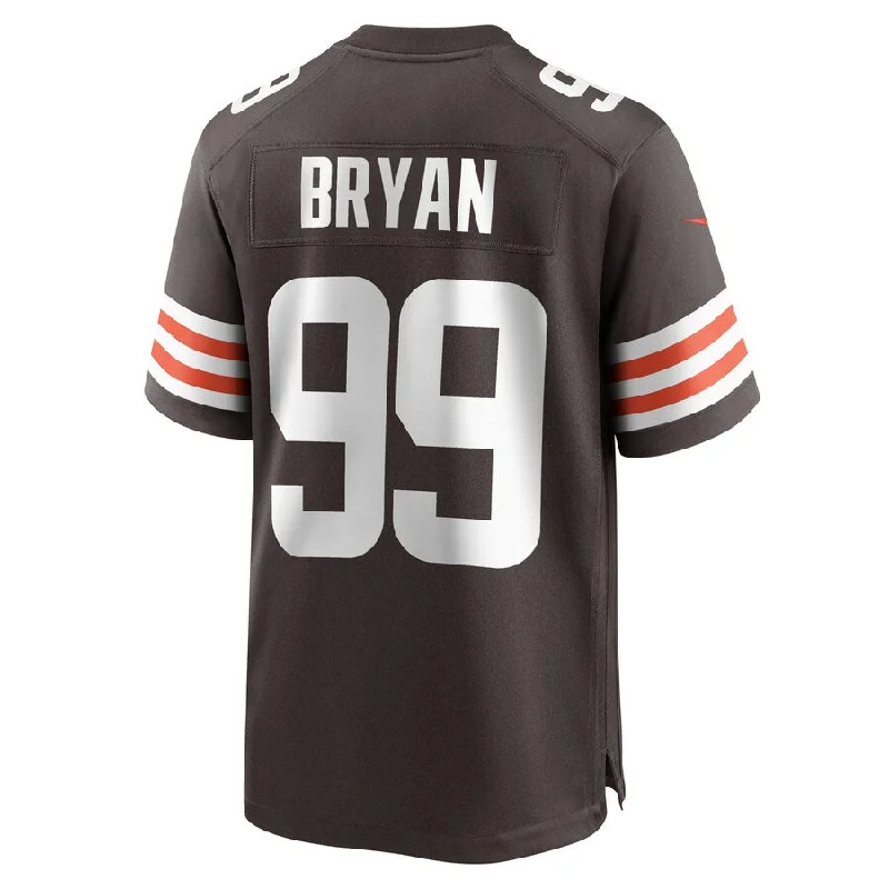 Rugby Jersey for Official Team Jerseys-C.Browns #99 Taven Bryan Brown Game Jersey Stitched American Football Jerseys