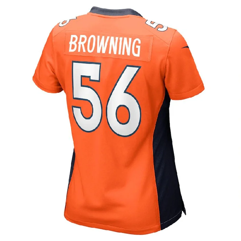 Rugby Jersey for Exclusive Team Jerseys for Fans-D.Broncos #56 Baron Browning Orange Game Jersey Stitched American Football Jerseys