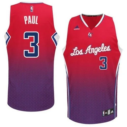 Basketball Jersey for Team Spirit Apparel for Supporters-Clippers #3 Chris Paul Red Resonate Fashion Swingman Stitched Basketball Jersey