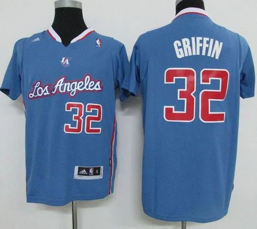 Basketball Jersey for Special Basketball Event Merchandise-Clippers #32 Blake Griffin Light Blue Pride Swingman Stitched Basketball Jersey