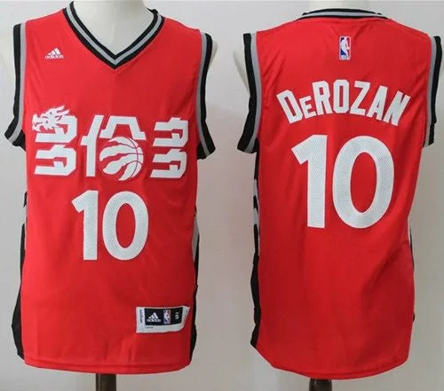 Basketball Jersey for Local School Basketball Teams-Raptors #10 DeMar DeRozan Red Slate Chinese New Year Stitched Basketball Jersey