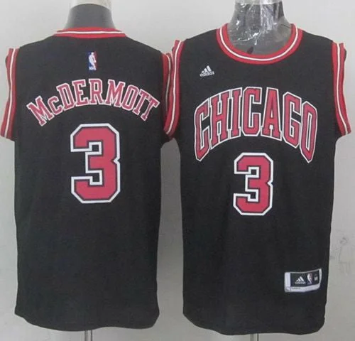 Basketball Jersey for Fun Family Basketball Events-Revolution 30 Bulls #3 Doug McDermott Black Stitched Basketball Jersey