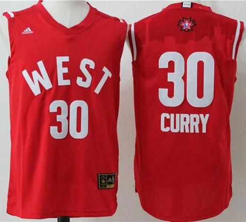 Basketball Jersey for Custom Basketball Apparel for Groups-Warriors #30 Stephen Curry Red 2016 All Star Stitched Basketball Jersey