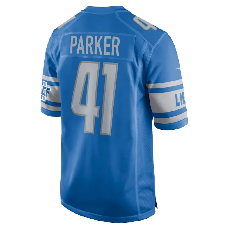 Rugby Jersey for Customized Rugby Apparel-D.Lions #41 AJ Parker Blue Game Jersey Stitched American Football Jerseys