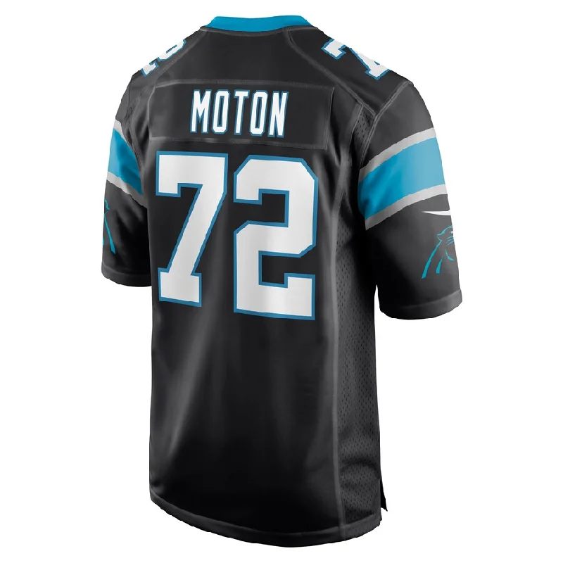 Rugby Jersey for College Rugby Teams-C.Panthers #72 Taylor Moton Black Game Jersey Stitched American Football Jerseys