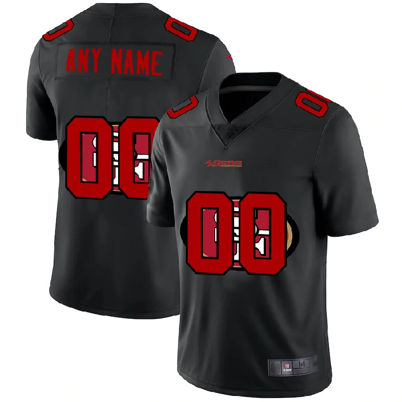 Rugby Jersey for Personalized Rugby Gifts for Supporters-Custom SF.49ers Team Logo Dual Overlap Limited Jersey Black Stitched American Football Jerseys