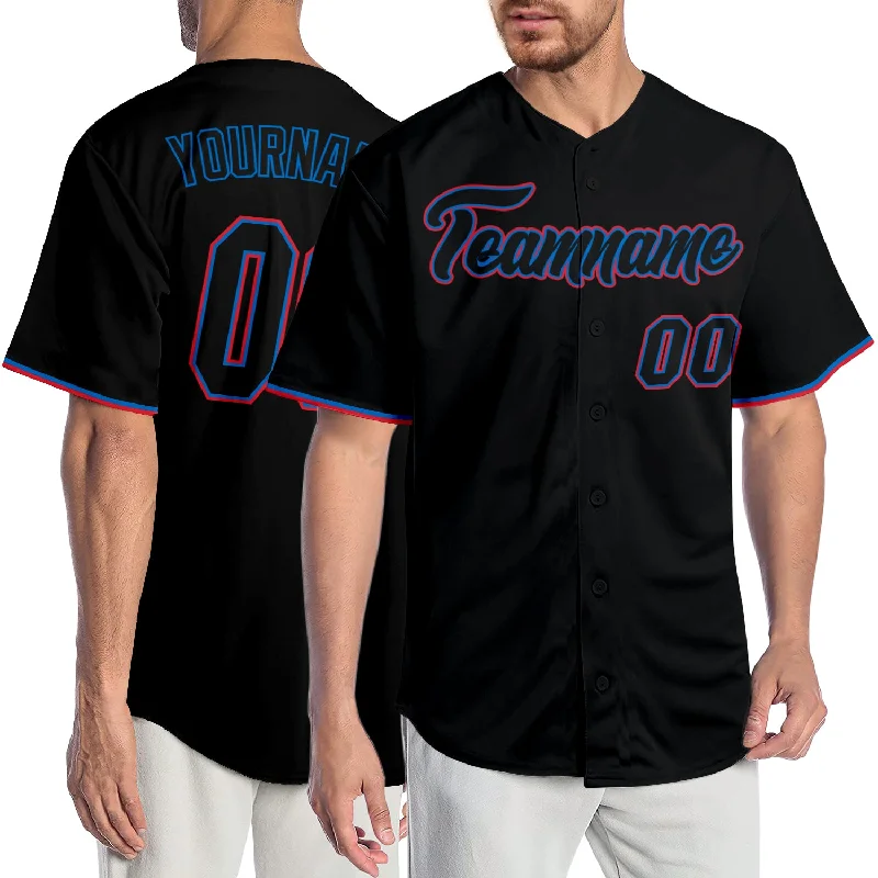 Baseball Jersey for Exclusive Fan Gear-Custom Black Black-Orange Authentic Baseball Jersey