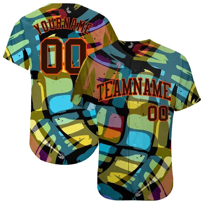 Baseball Jersey for Baseball Supporter Merchandise-Custom 3D Pattern Design Abstract Graffiti Authentic Baseball Jersey