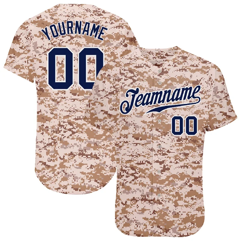 Baseball Jersey for Women’s Baseball-Custom Camo Navy-White Authentic Salute To Service Baseball Jersey