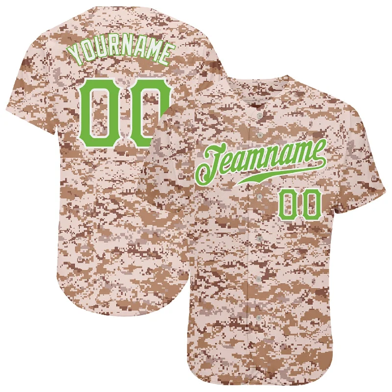 Baseball Jersey for Exclusive Team Jerseys for Fans-Custom Camo Neon Green-White Authentic Salute To Service Baseball Jersey