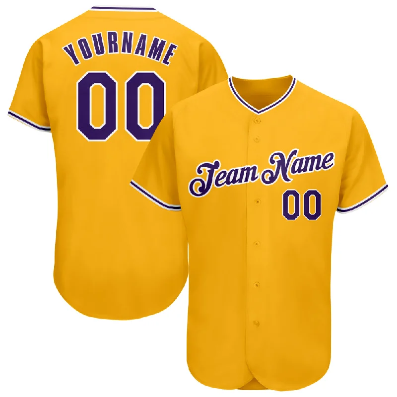 Baseball Jersey for Personalized Jerseys for Local Leagues-Custom Gold Navy-Light Blue Authentic Baseball Jersey