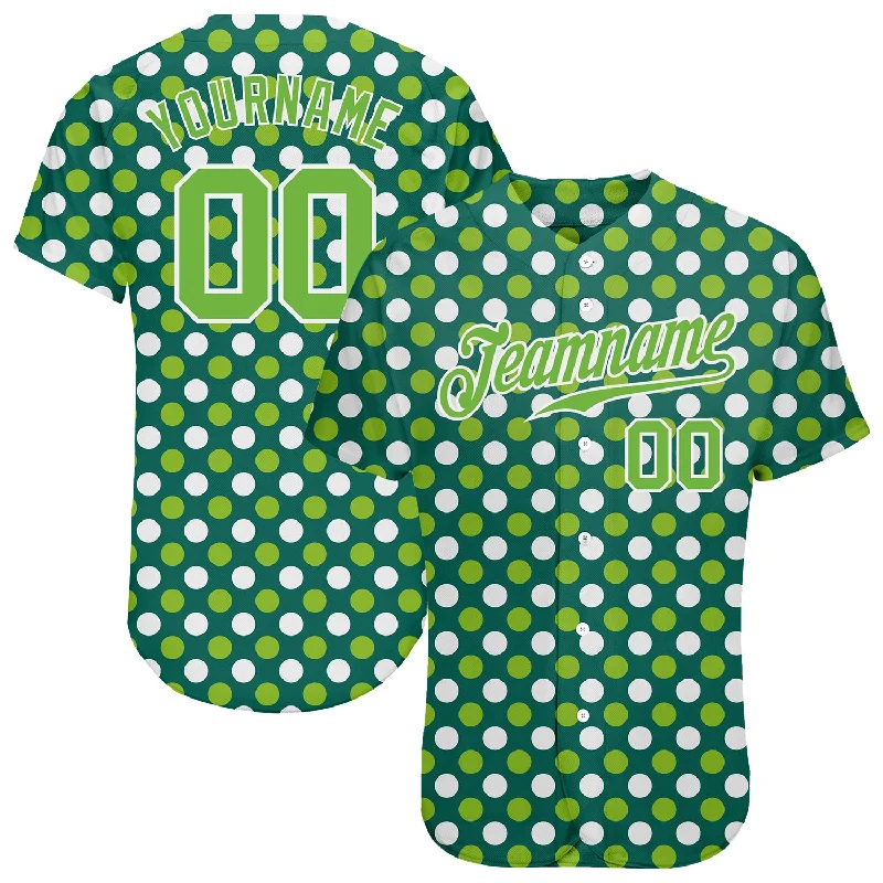 Baseball Jersey for Customized Jerseys for Baseball Fans-Custom Kelly Green Neon Green-White 3D Pattern Design Authentic St. Patrick's Day Baseball Jersey