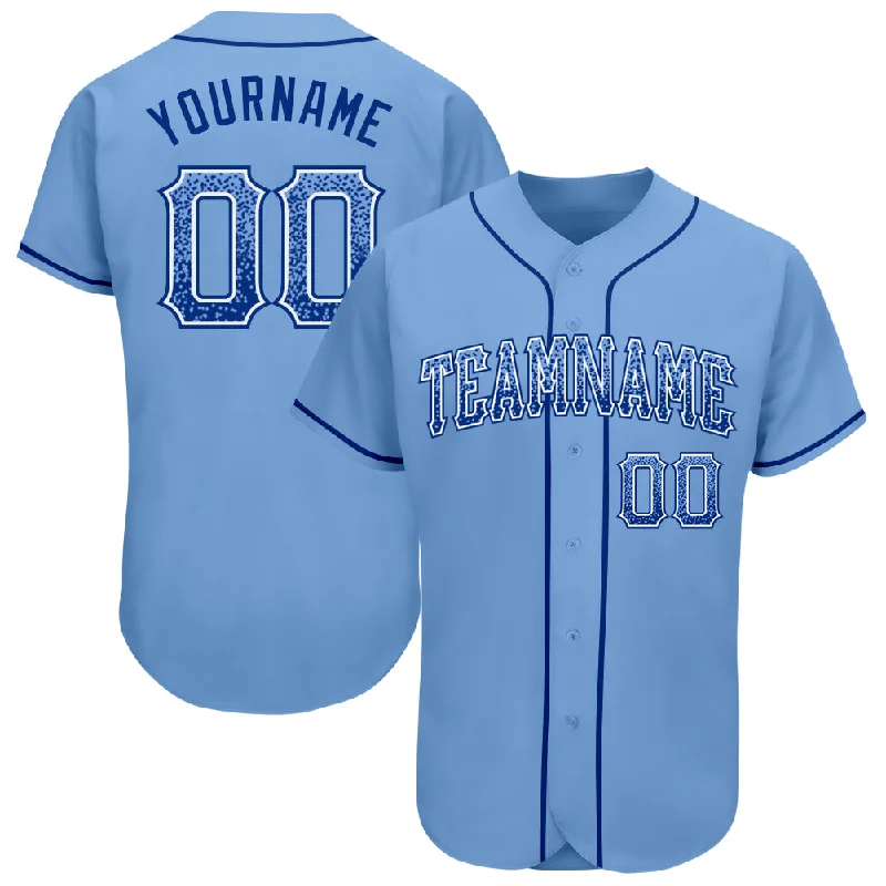 Baseball Jersey for Special Baseball Event Merchandise-Custom Light Blue Royal-White Authentic Drift Fashion Baseball Jersey