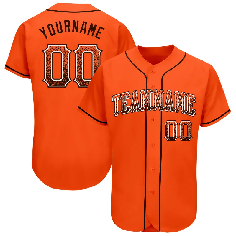 Baseball Jersey for Team Spirit Apparel for Supporters-Custom Orange Brown-White Authentic Drift Fashion Baseball Jersey