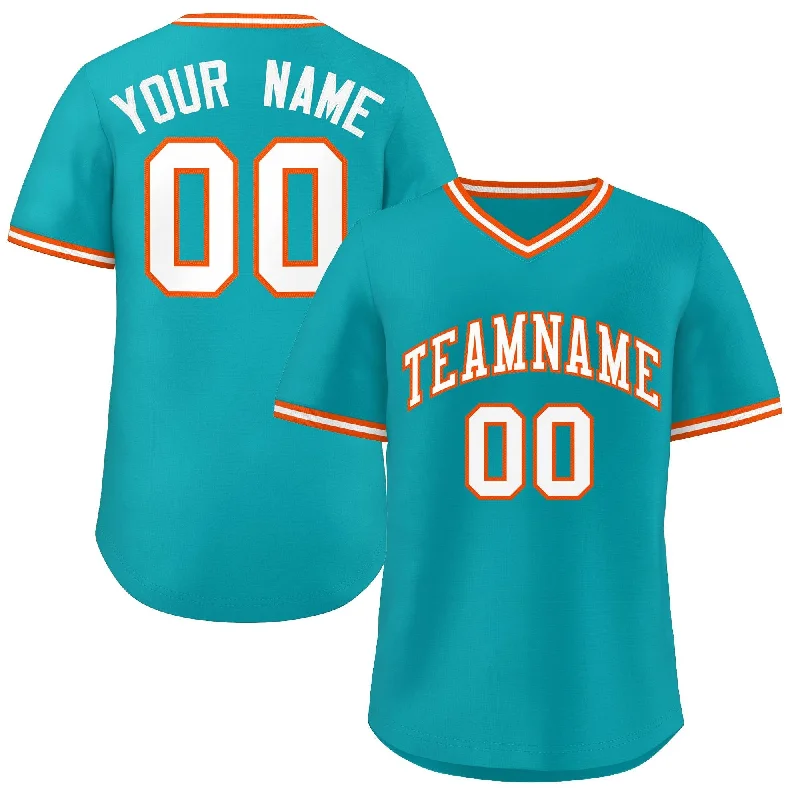 Baseball Jersey for End-of-Season Gifts-Custom Aqua Classic Style Authentic Pullover Baseball Jersey