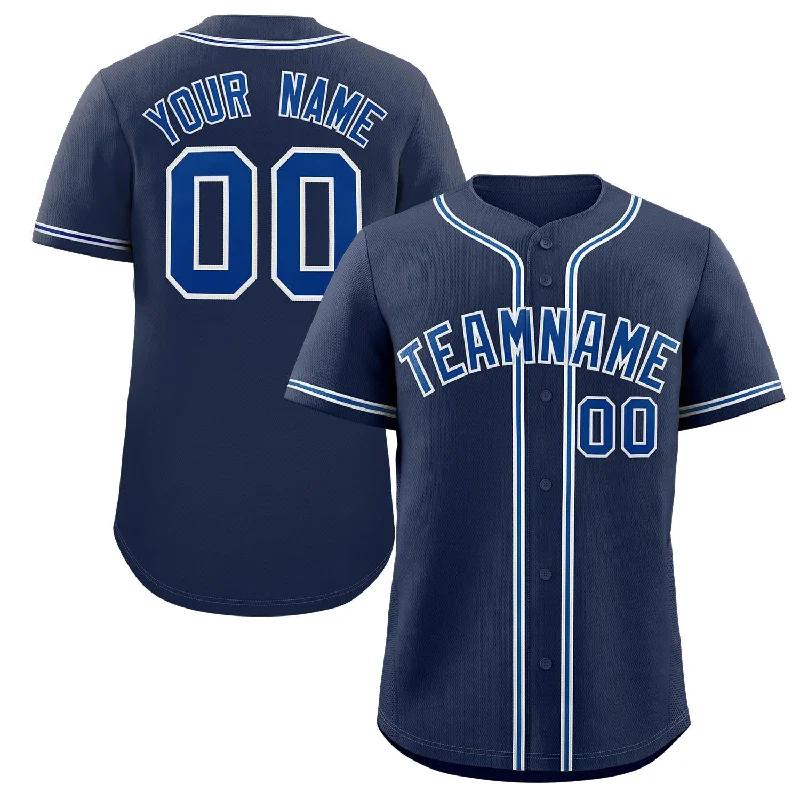 Baseball Jersey for Exclusive Baseball Team Apparel-Custom Navy Royal-White Classic Style Authentic Baseball Jersey