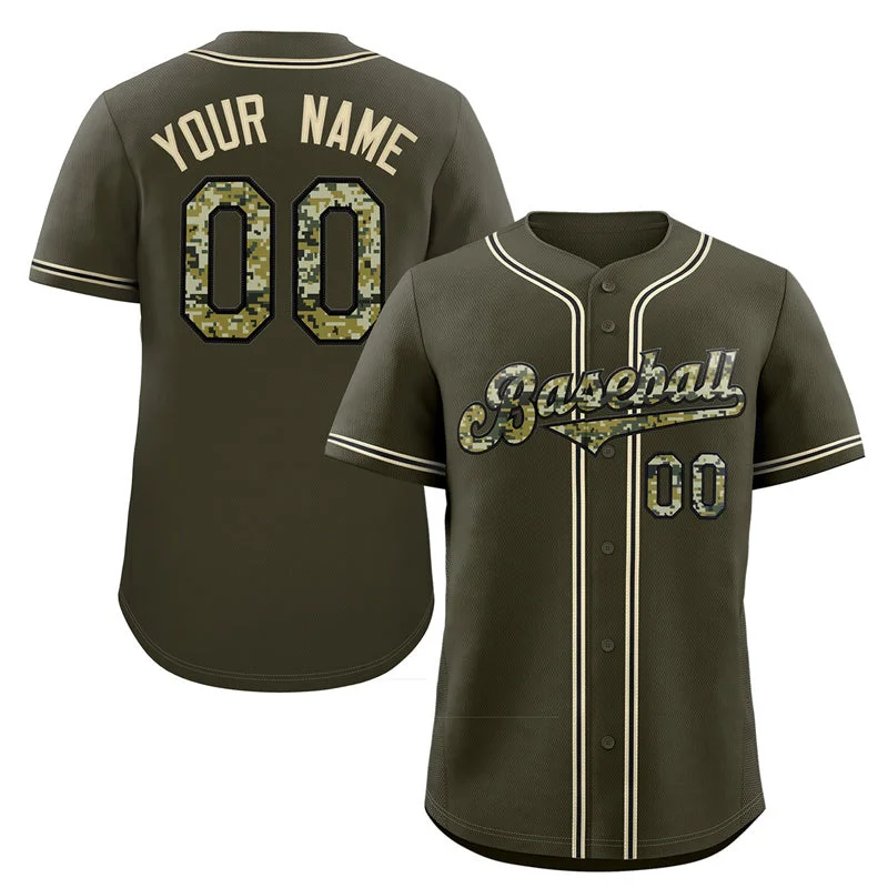 Baseball Jersey for Exclusive Baseball Gear for Fans-Custom Olive Black Classic Style Authentic Baseball Jersey