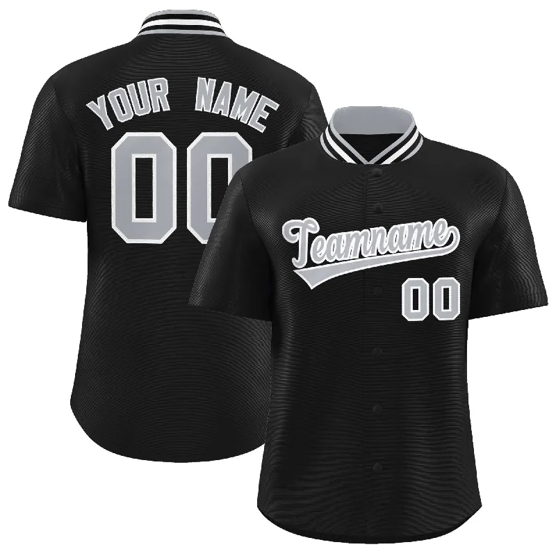 Baseball Jersey for Team Spirit Apparel-Custom Black Classic Style Authentic Stand Collar Baseball Jersey