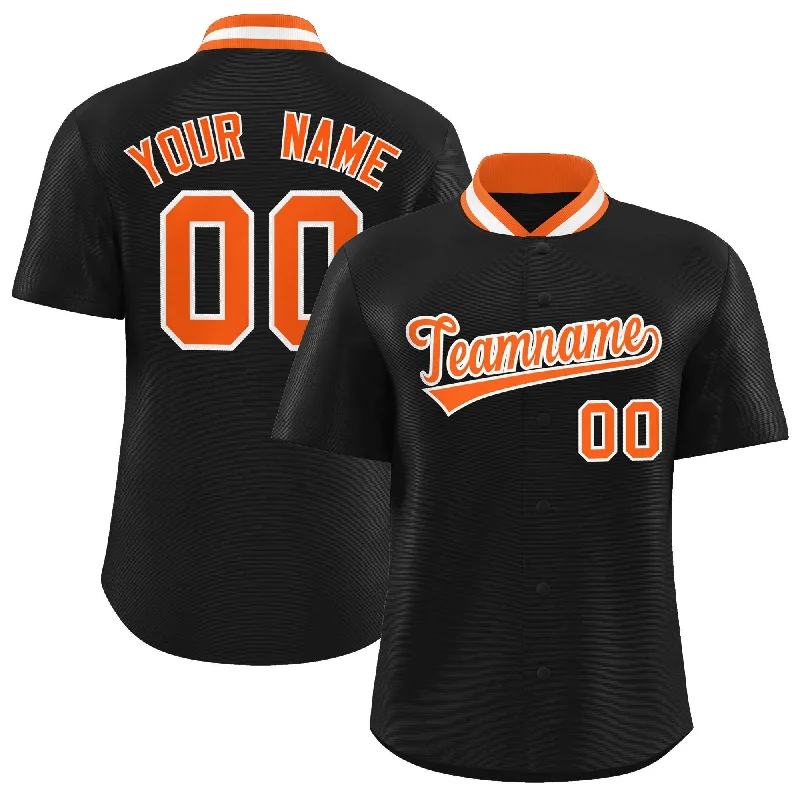 Baseball Jersey for Limited Edition Apparel-Custom Black Classic Style Authentic Stand Collar Baseball Jersey