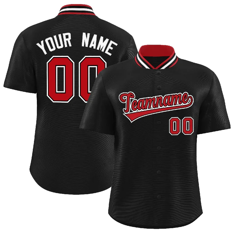 Baseball Jersey for Group Orders-Custom Black Classic Style Authentic Stand Collar Baseball Jersey