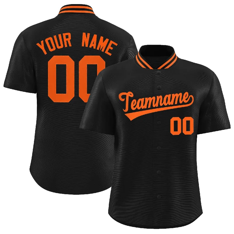 Baseball Jersey for Special Edition Jerseys-Custom Black Classic Style Authentic Stand Collar Baseball Jersey