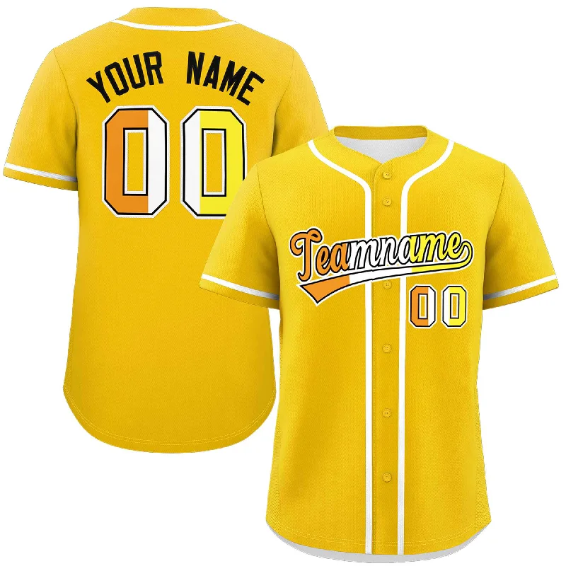 Baseball Jersey for Gift Ideas for Baseball Fans-Custom Gold Maverique For Pride Month Classic Style Authentic Baseball Jersey