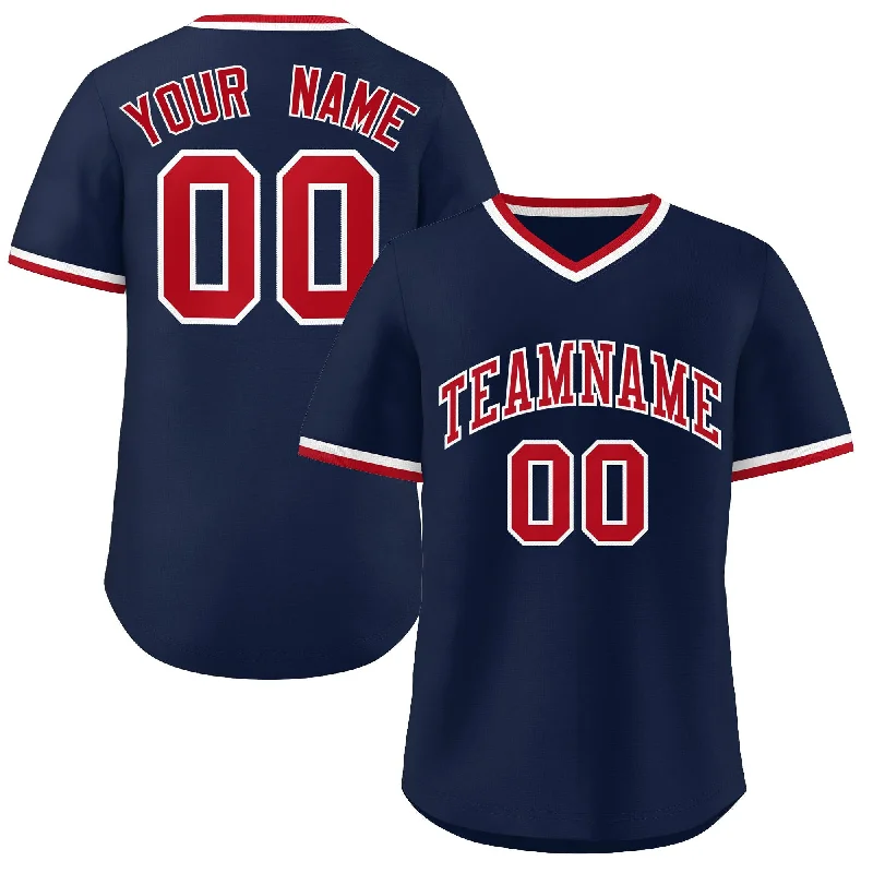 Baseball Jersey for Custom Numbers-Custom Navy Classic Style Authentic Pullover Baseball Jersey