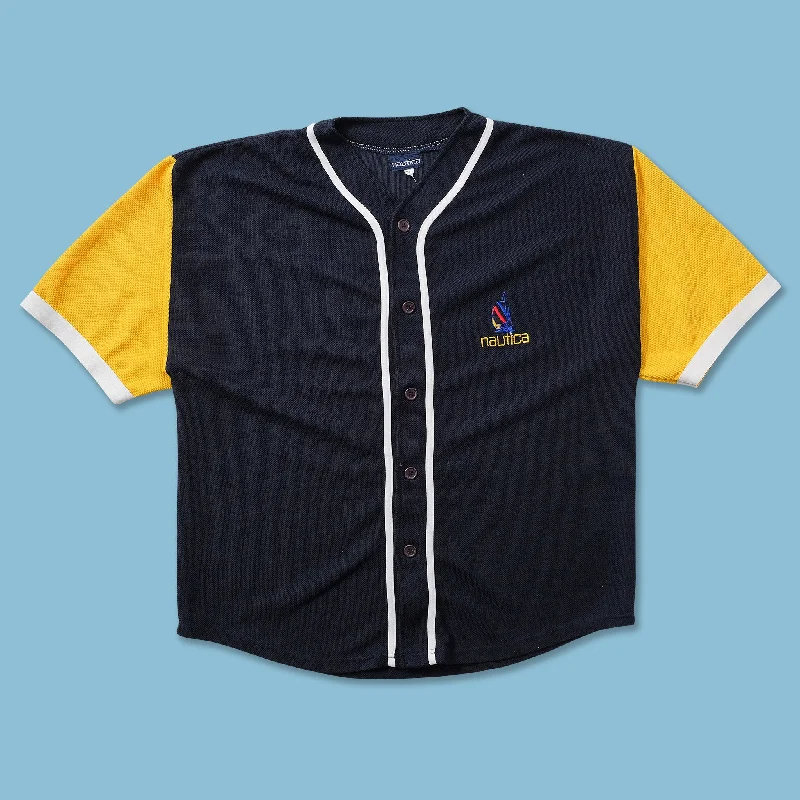 Baseball Jersey for Custom Team Apparel for Schools-Vintage Nautica Baseball Jersey XXL