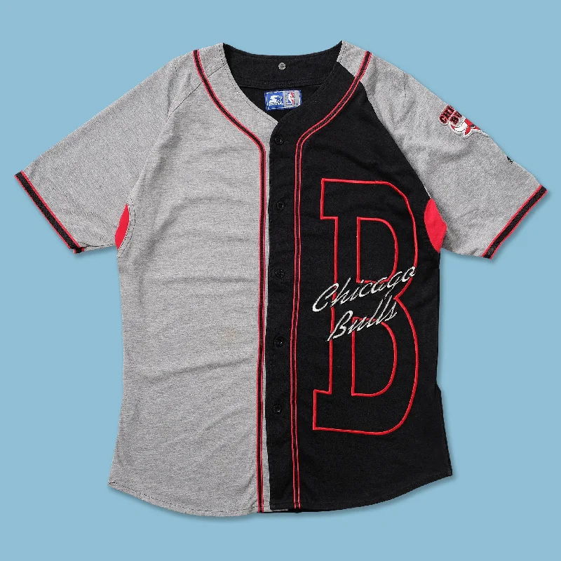 Baseball Jersey for Personalized Fanwear-Vintage Starter Chicago Bulls Cotton Jersey Large