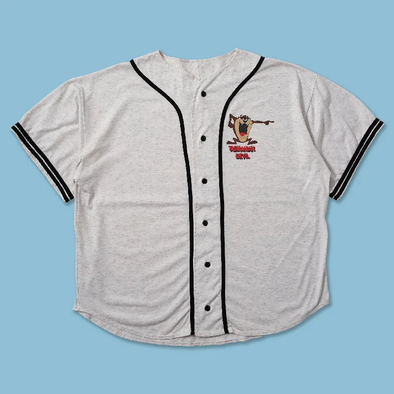 Baseball Jersey for Fun and Interactive Baseball Events-Vintage Tasmanian Devil Baseball Jersey XLarge